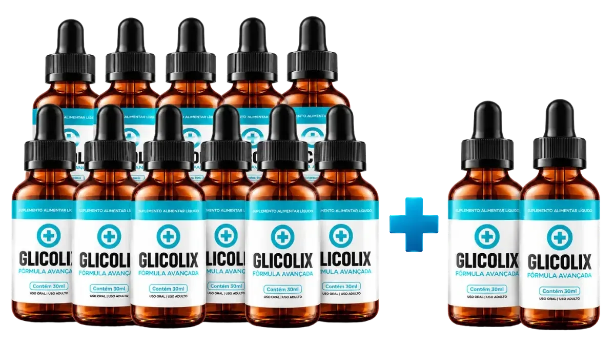 Kit Glicolix com 12 frascos: pague 10 e leve 12